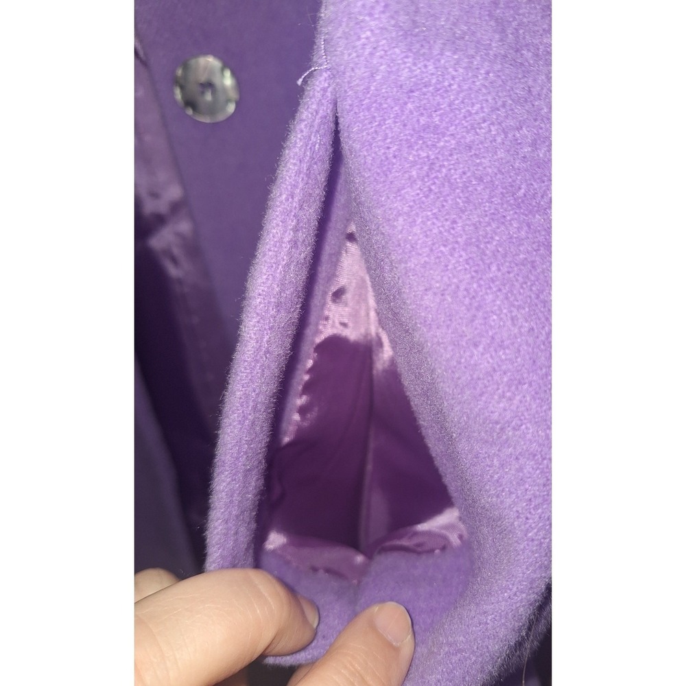 Vintage 70's Women's JRT Size 6 Wool Blend Purple Blazer Jacket Classic Timeless - Picture 4 of 8
